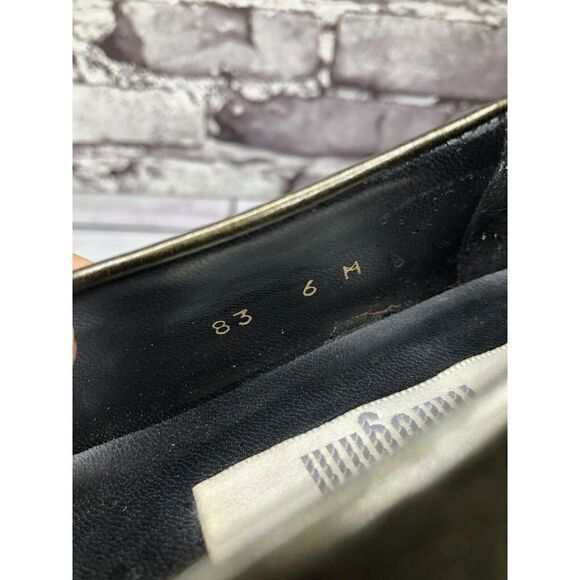 I. Magnin Green Metallic Patent leather Slip On Heeled Shoes Women Sz 6M US/36EU - Picture 14 of 16